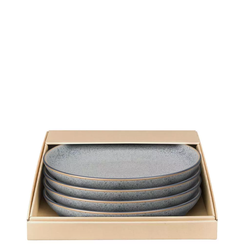 Denby Studio Grey 4 Piece Dinner Plate Set